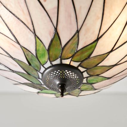 Endon 64175 - Tiffany HUTCHINSON - kattokruunu ketjulla 3xE27/60W/230V, halkaisija 40 cm