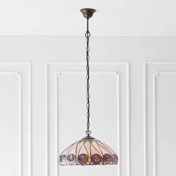 Endon 64176 - Riippuvalaisin ketjulla Tiffany HUTCHINSON 1xE27/60W/230V Ø 40 cm