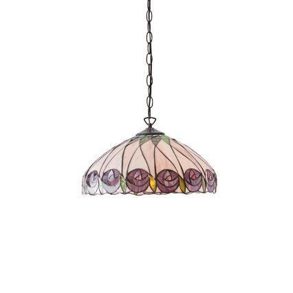 Endon 64176 - Riippuvalaisin ketjulla Tiffany HUTCHINSON 1xE27/60W/230V Ø 40 cm