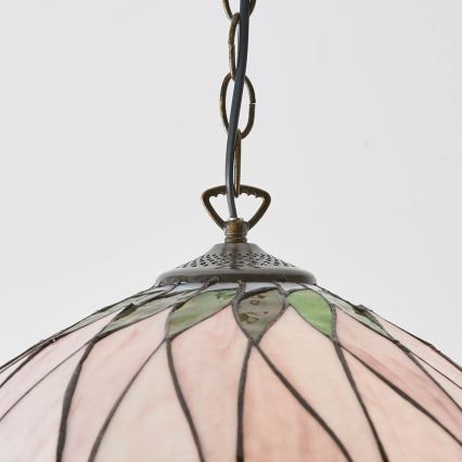 Endon 64176 - Riippuvalaisin ketjulla Tiffany HUTCHINSON 1xE27/60W/230V Ø 40 cm