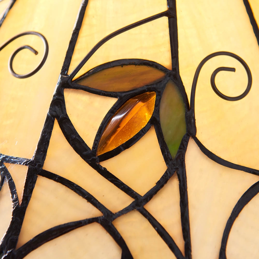 Endon 64195 - Tiffany-pöytävalaisin JAMELIA 1xE27/60W/230V Ø 31 cm