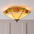 Endon 64284 - Tiffany-tyylinen kattovalaisin NEVADA, 2xE27/60W/230V, halkaisija 40 cm