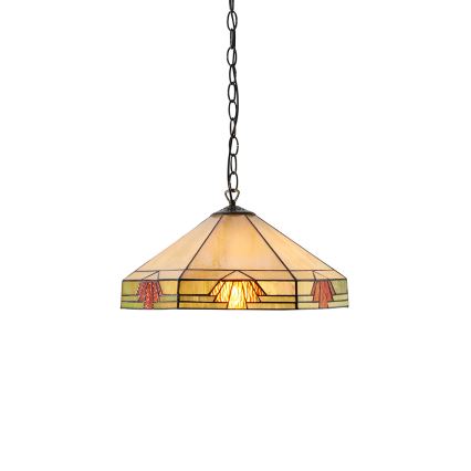 Endon 64285 - Riippuvalaisin ketjulla Tiffany NEVADA 1xE27/60W/230V, halkaisija 35 cm