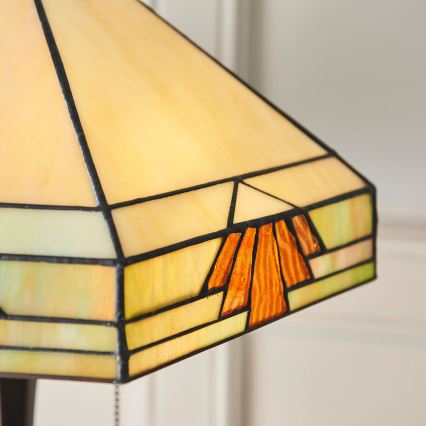 Endon 64286 - Pöytävalaisin Tiffany NEVADA 2xE27/60W/230V halkaisija 40 cm