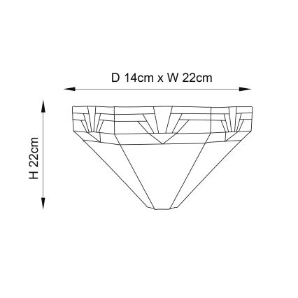 Endon 64288 - Seinävalaisin Tiffany NEVADA 1xE14/40W/230V