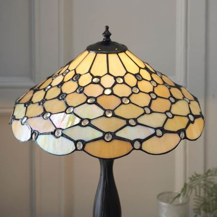 Endon 64301 - Tiffany PEARL pöytälamppu 1xE27/60W/230V, halkaisija 37 cm