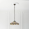 Endon 64385 - Tiffany WILLOW -riippuvalaisin ketjulla, 1xE27/60W/230V, Ø 35 cm