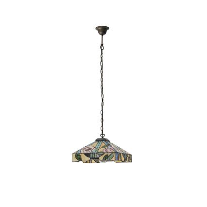 Endon 64385 - Tiffany WILLOW -riippuvalaisin ketjulla, 1xE27/60W/230V, Ø 35 cm