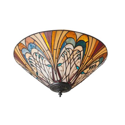 Endon 70241 - Tiffany HECTOR kattovalaisin 2xE27/60W/230V, halkaisija 40 cm
