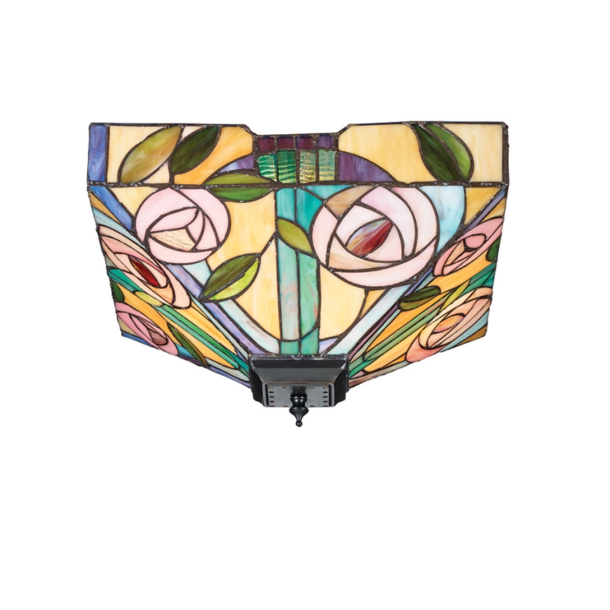 Endon 70699 - Kattovalaisin Tiffany WILLOW 2xE27/60W/230V 35x35 cm