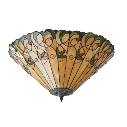 Endon 70706 - Tiffany-kattovalaisin JAMELIA, 2xE27/60W/230V, halkaisija 50 cm