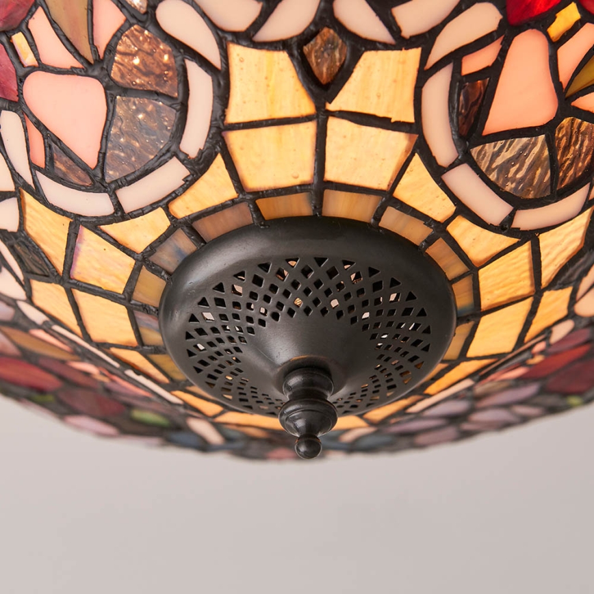 Endon 70709 - Tiffany SULLIVAN kattovalaisin 2xE27/60W/230V, halkaisija 40 cm