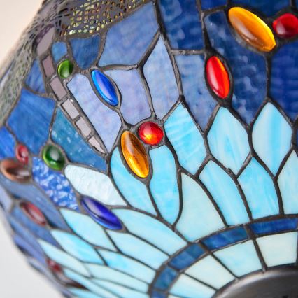 Endon 70722 - Kattovalaisin Tiffany DRAGONFLY 2xE27/60W/230V halkaisija 41 cm