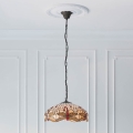 Endon 70824 - Tiffany-tyylinen riippuvalaisin ketjulla DRAGONFLY, 3xE27/60W/230V, halkaisija 41 cm