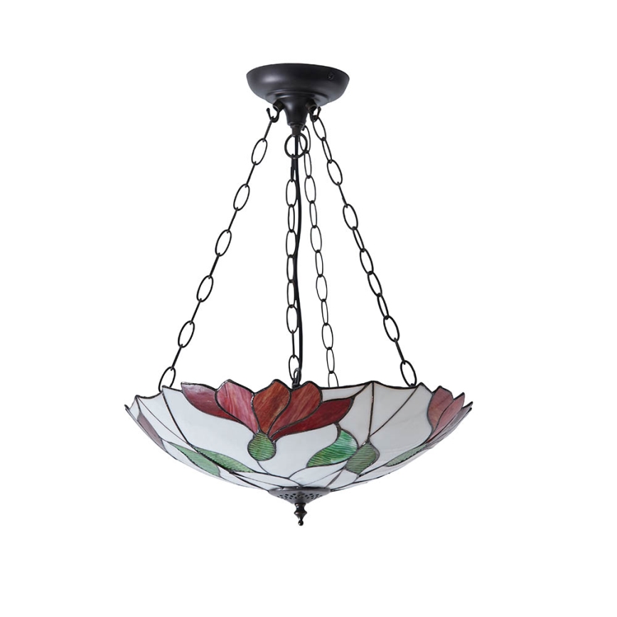 Endon 70946 - Riippuvalaisin ketjulla Tiffany BOTANICA 3xE27/60W/230V Ø 45 cm