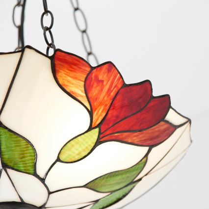 Endon 70946 - Riippuvalaisin ketjulla Tiffany BOTANICA 3xE27/60W/230V Ø 45 cm
