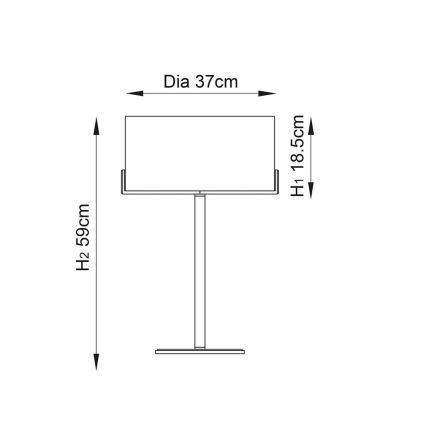 Endon 72631 - Pöytävalaisin HAYFIELD 1xE27/40W/230V pronssi/harmaa