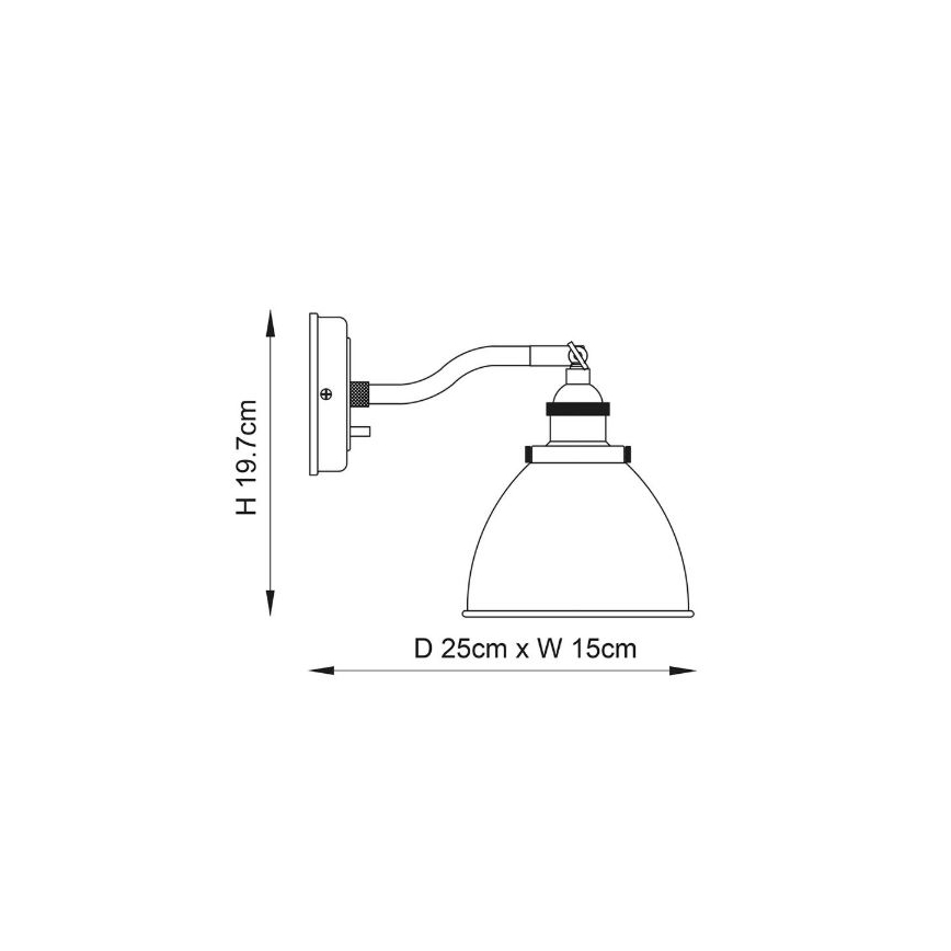 Endon 76330 - Seinäkohdevalo FRANKLIN 1xE14/40W/230V messinki/taupe