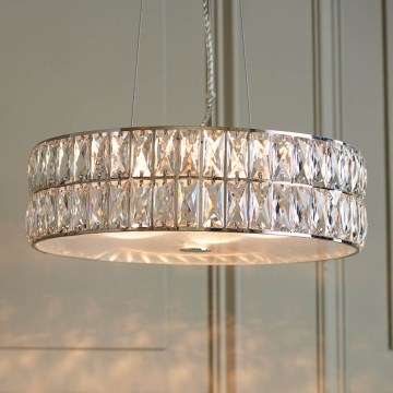 Endon 76513 - VERINA LED-riippuvalaisin vaijerilla, 5 x 5 W, 230 V, kiiltävä kromi