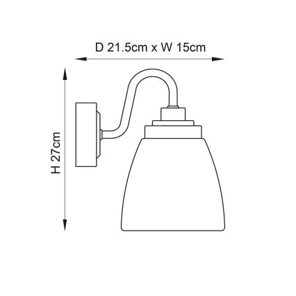 Endon 77088 - ASHBURY kylpyhuoneen seinävalaisin 1xE14/4W/230V IP44, kiiltävä kromi