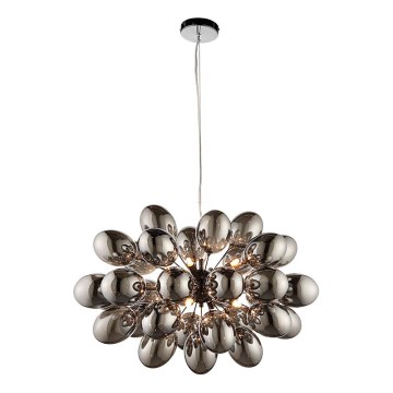 Endon 80124 - Kattokruunu johdossa INFINITY 8xG9/28W/230V musta/savuinen