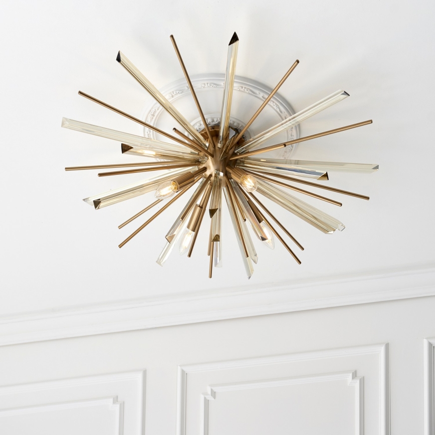 Endon 81937 - Kattovalaisin 4xE14/40W/230V, halkaisija 80 cm, kultainen