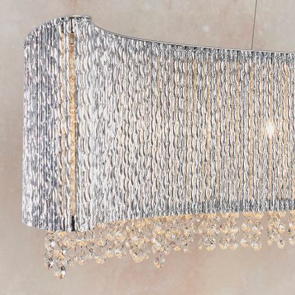 Endon 81979 - Kristallikruunu vaijerilla GALINA 8xG9/25W/230V kiiltävä kromi