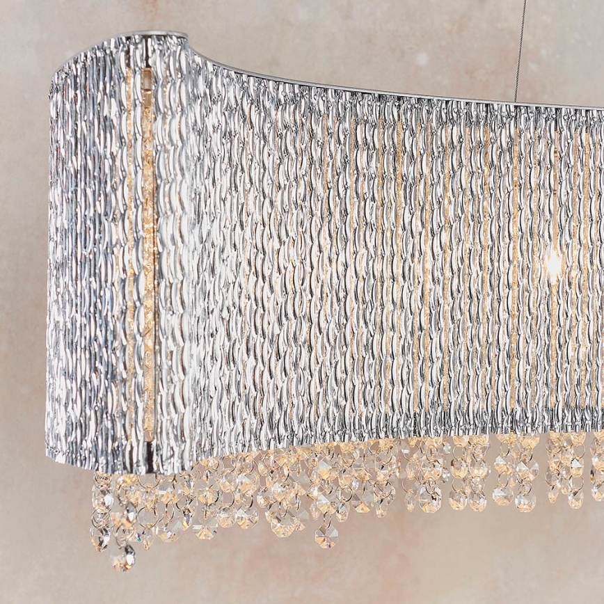 Endon 81979 - Kristallikruunu vaijerilla GALINA 8xG9/25W/230V kiiltävä kromi