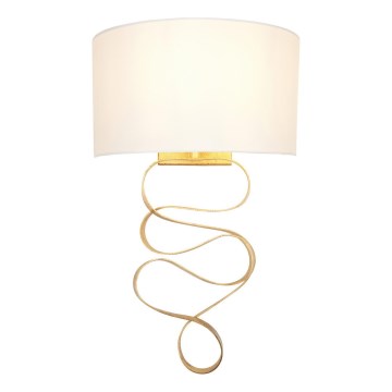 Endon 82070 - Seinävalaisin 1xE27/10W/230V valkoinen/messinki