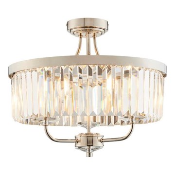 Endon 90264 - Pintakiinnitteinen kattokruunu CHESTERFIELD 3xE14/6W/230V, halkaisija 45 cm, kiiltävä kromi