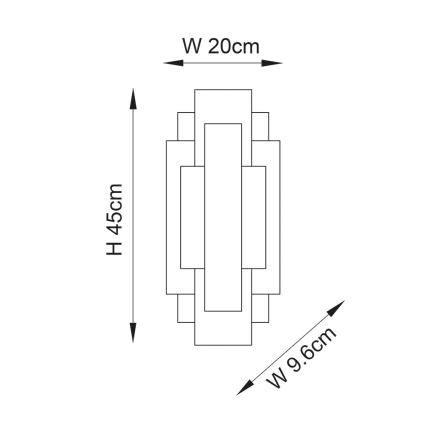 Endon 90451 - Seinävalaisin ALZARE 2xG9/3W/230V valkoinen patina