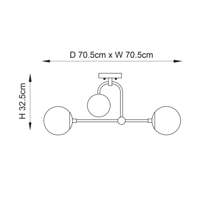 Endon 90843 - Pintakiinnitteinen kattokruunu ONTARIO 4xE14/7W/230V messinki