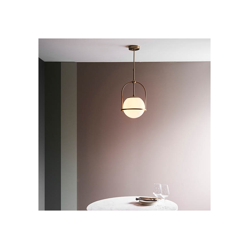 Endon 90844 - ONTARIO varrellinen kattovalaisin 1xE27/10W/230V messinki