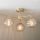 Endon 91968 - Pintakiinnitteinen kattovalaisin DIMPLE 3xE14/25W/230V kultainen/savuinen beige