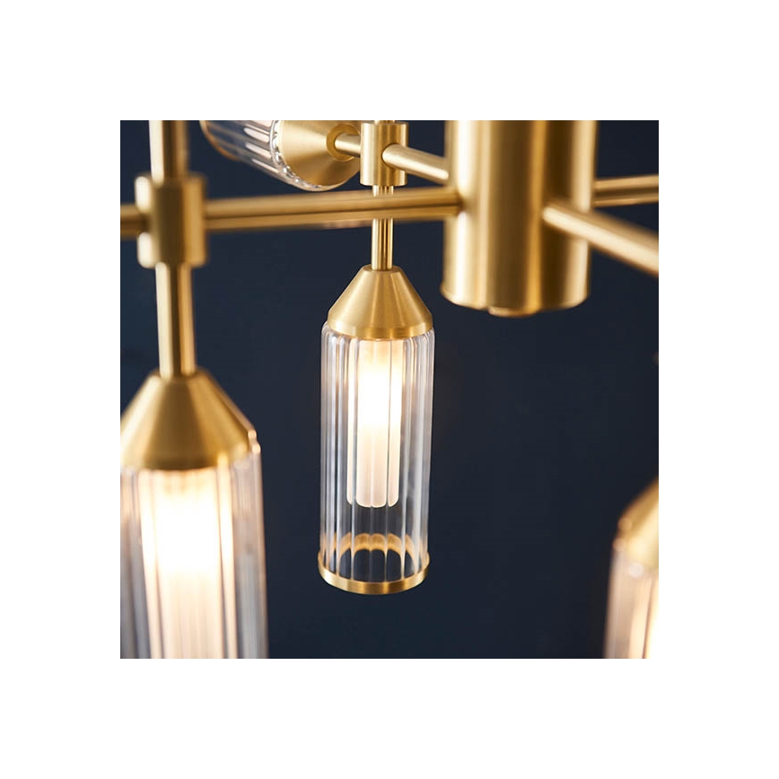 Endon 92214 - TOUR kattokruunu varrella 12xG9/3W/230V, messinki