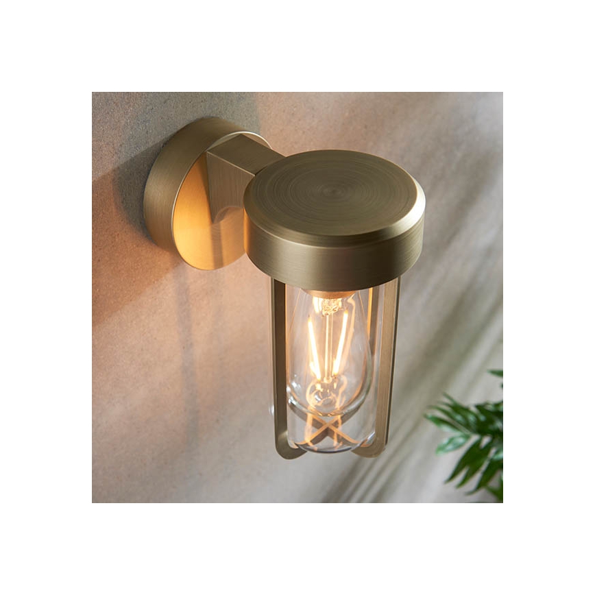 Endon 92855 - Kylpyhuoneen seinävalaisin 1xE27/6W/230V IP44 messinki