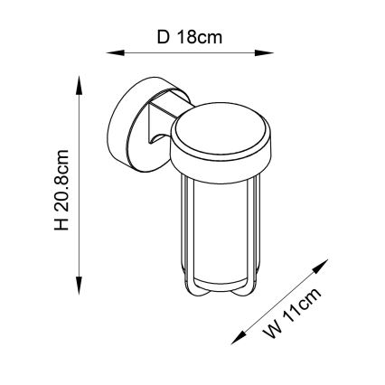 Endon 92855 - Kylpyhuoneen seinävalaisin 1xE27/6W/230V IP44 messinki