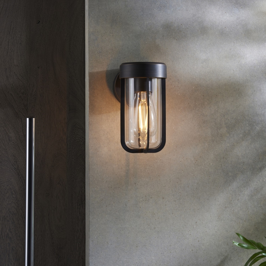 Endon 92857 - Kylpyhuoneen seinävalaisin 1xE27/6W/230V IP44 pronssi/musta