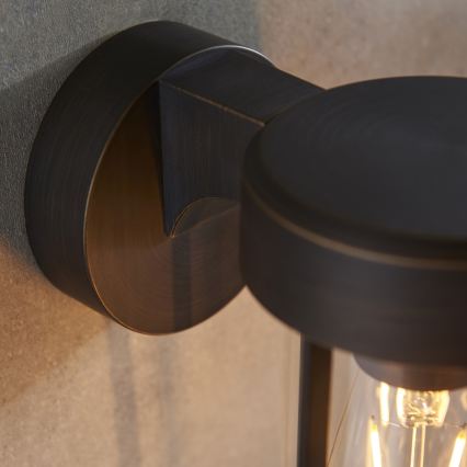 Endon 92857 - Kylpyhuoneen seinävalaisin 1xE27/6W/230V IP44 pronssi/musta