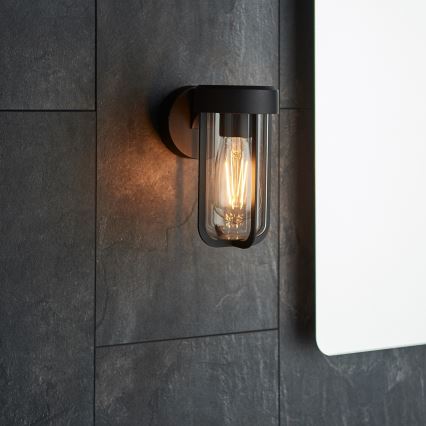 Endon 92859 - Kylpyhuoneen seinävalaisin 1xE27/6W/230V IP44 musta