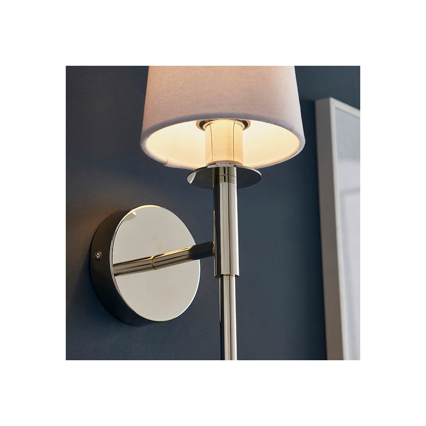 Endon 92949 - Seinävalaisin 1xE14/6W/230V valkoinen/kiiltävä kromi