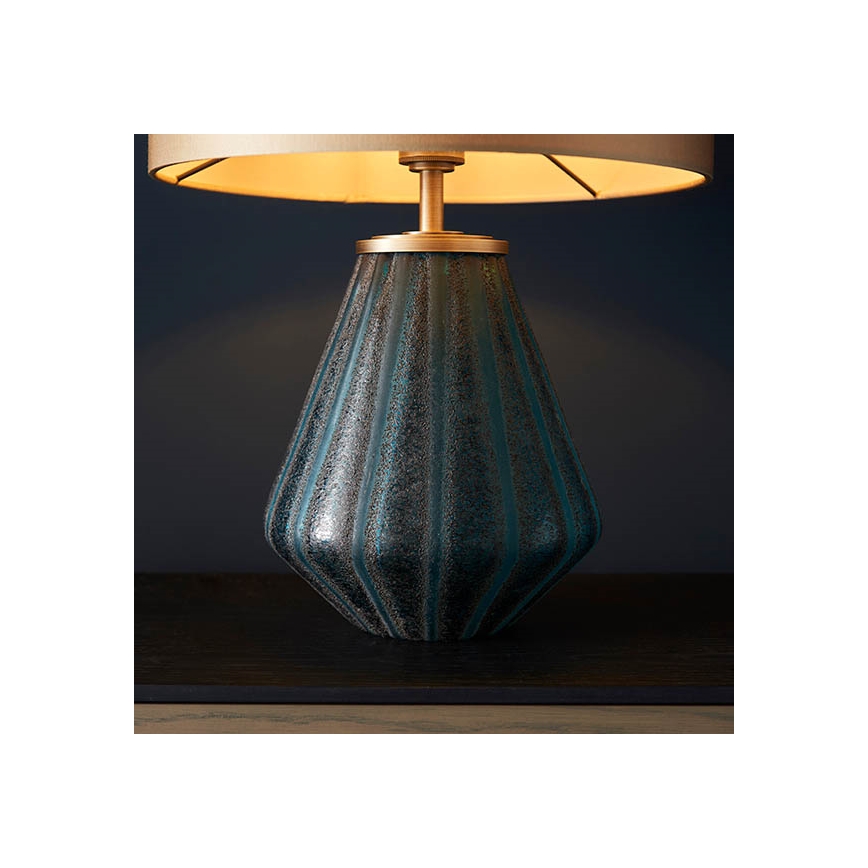 Endon 93059 - Pöytälamppu ALYSSIA 1xE27/10W/230V kultainen/sininen