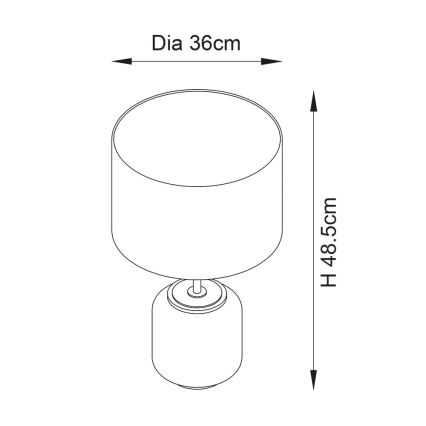 Endon 93067 - Pöytävalaisin ZINNIA 1xE27/10W/230V sininen/kultainen