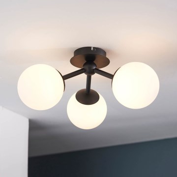 Endon 93489 - Pinta-asennettava kylpyhuonevalaisin FRIO 3xG9/3W/230V IP44 musta