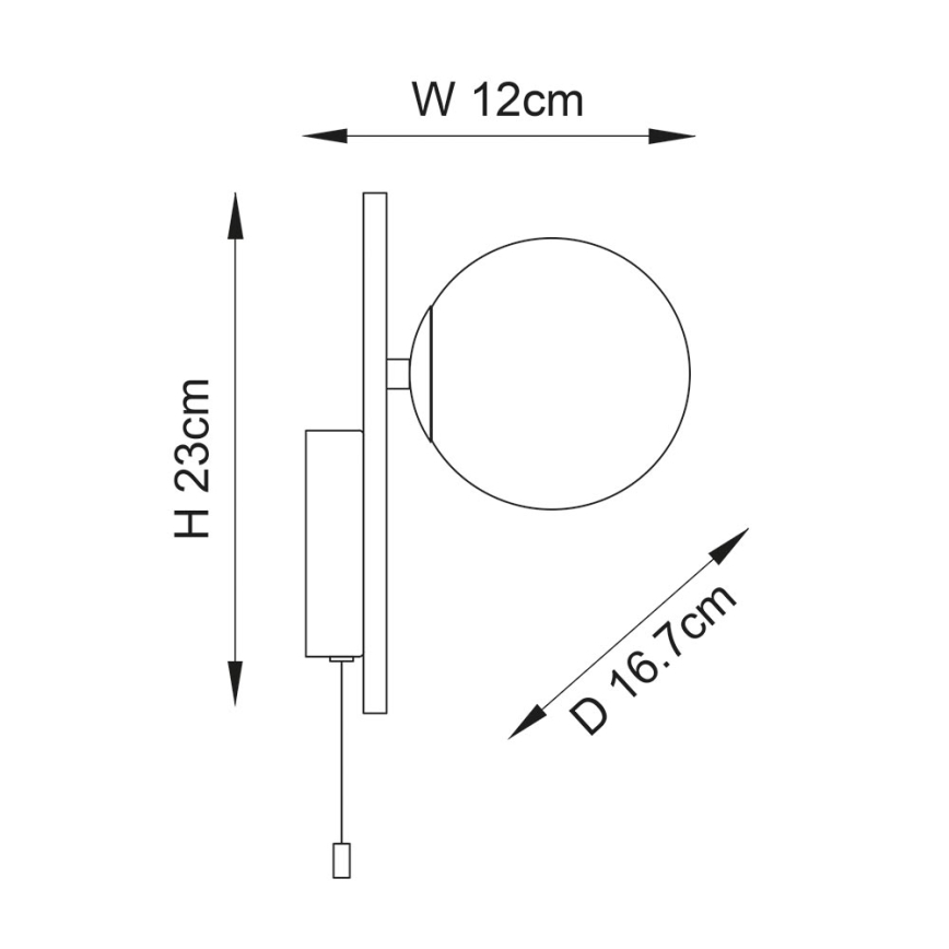 Endon 94081 - Kylpyhuoneen seinävalaisin SPA 1xG9/3W/230V IP44 musta