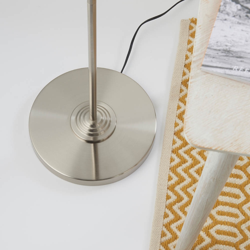 Endon 94359 - Lattialamppu HIGHCLERE 3xE14/40W/230V beige/kiiltävä kromi halkaisija 47 cm