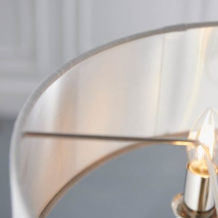 Endon 94377 - Kattokruunu ketjussa HIGHCLERE 3xE14/40W/230V harmaa/kiiltävä kromi halkaisija 45 cm