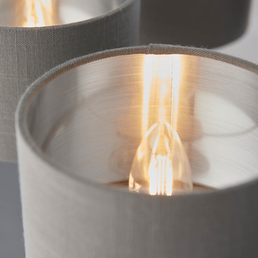 Endon 94381 - Kattokruunu ketjussa HIGHCLERE 6xE14/28W/230V harmaa/kiiltävä kromi