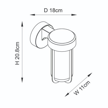 Endon 94990 - LED-kylpyhuoneen seinävalaisin LED/8W/230V IP44 2700K mattakromi