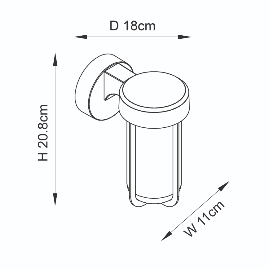 Endon 94990 - LED-kylpyhuoneen seinävalaisin LED/8W/230V IP44 2700K mattakromi